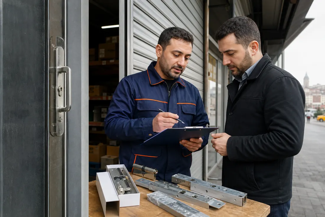 Dükkan kepengi ve ticari kapı için kilit planlaması